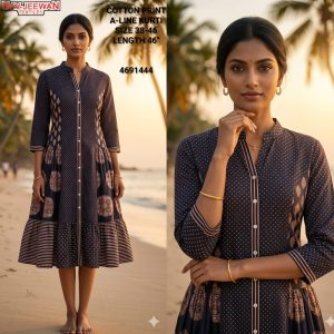 Cotton Print, A-Line Frock