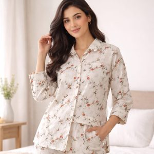 Pure Cotton Cord Set with collar