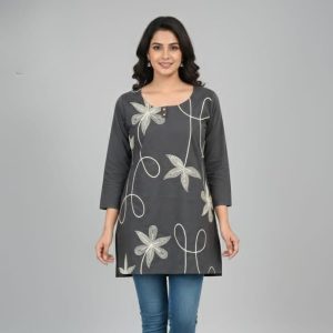 Short Top Thread Work Pure Cotton