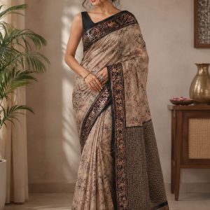 Crown Silk Batic with Katha work