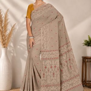 Kalash Cotton Soft Linen with Red Butti